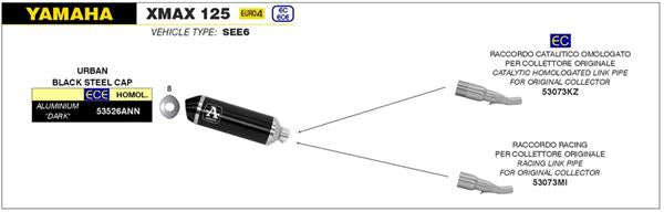 Arrow Verbindungsrohr 53073KZ passend für Yamaha