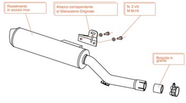 Auspufftopfset GS 500E 2-Zyl passend für Suzuki