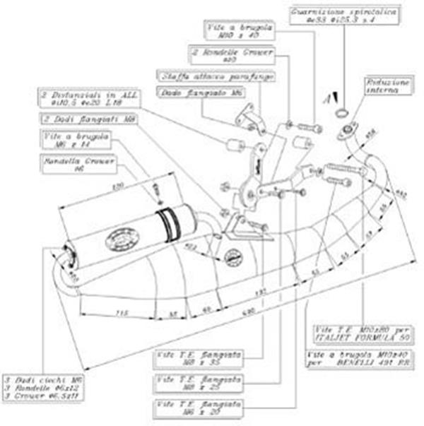 LeoVince Auspuff HandMZX ItaljetForm passend für Benelli