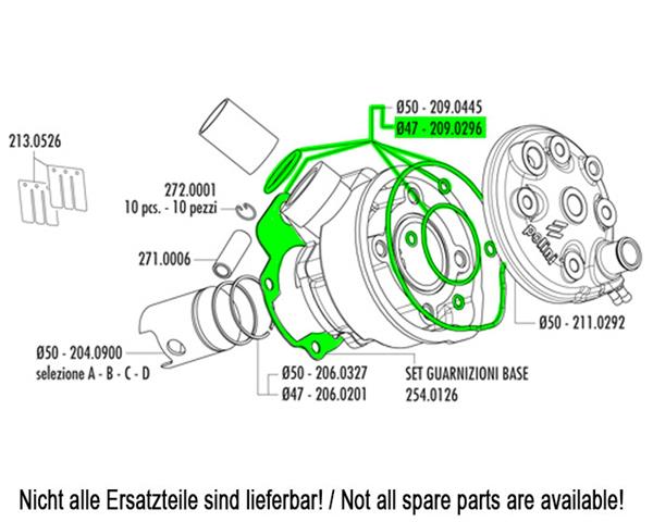Polini Dichtsatz Minarelli AM3456 passend für Vent