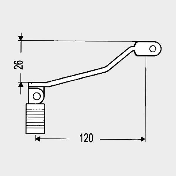 Schalthebel mit Gelenk L=120