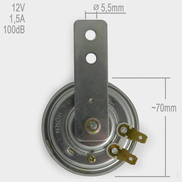 Gleichstromhorn 12V / Ø 70mm SHOEI