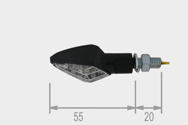 Blinkerset LED E transp/schw.