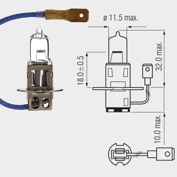 Halogenlampe 12V 55W H3 PK22S