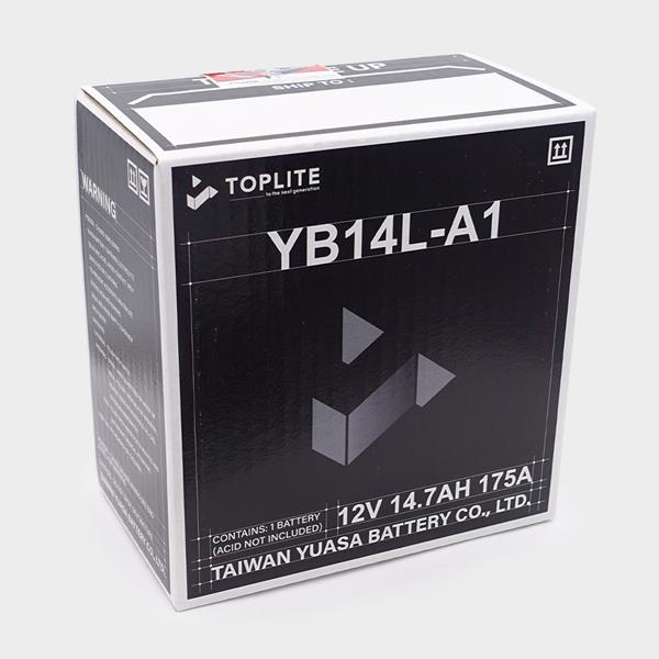 Toplite Motorradbatterie YB14L-A1 12V 14Ah passend für Royal Enfield