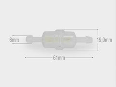 Benzinfilter transparent 6mm