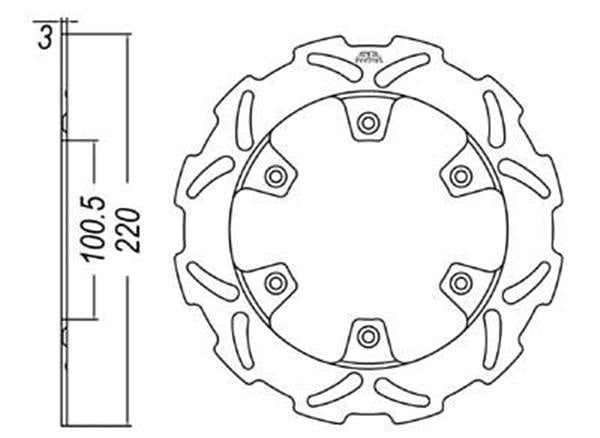 Bremsscheibe RM85`05-/YZ80/YZ85 vorne passend für Suzuki und Yamaha