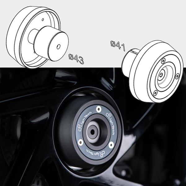 LighTech Achsprotektorset Panigale V4 passend für Ducati