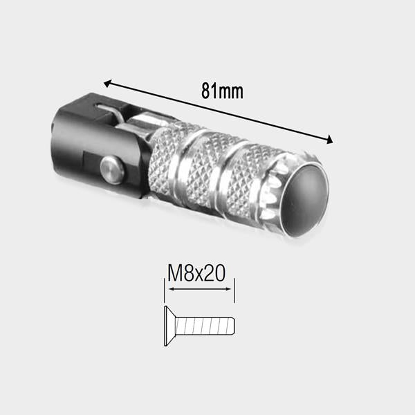 LighTech Fußraste klappbar silber 1Stk.