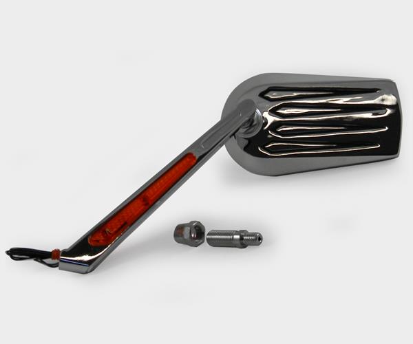 Chopperspiegel mit integr. Blinker passend für Suzuki und Yamaha