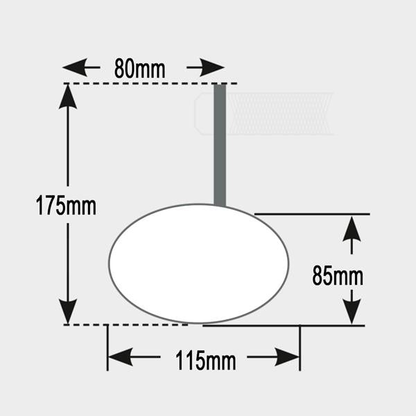 Lenker-Klemmspiegel Victory slim schwarz