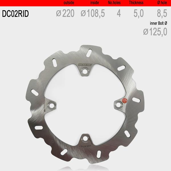 Bremsscheibe hinten WAVE fix DC02RID passend für Ducati