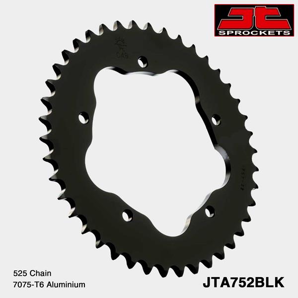 Alu Kettenrad JT JTA752.36BLK, 36 Zähne Teilung 525 schwarz