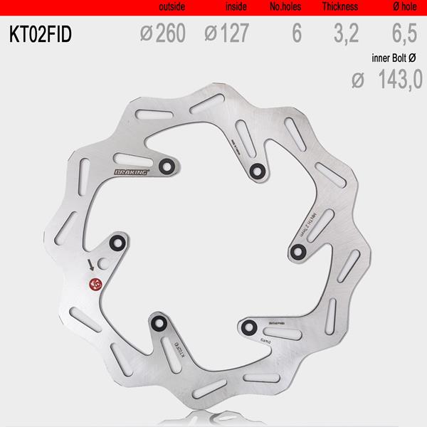 Bremsscheibe vorne WAVE fix KT02FID