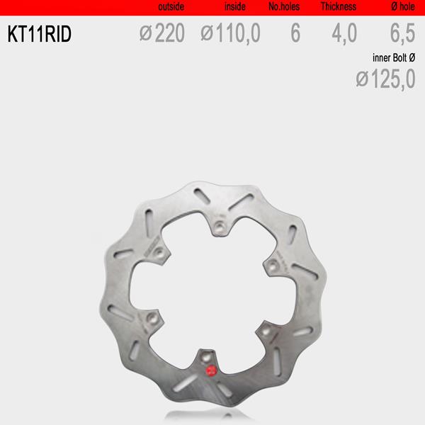 Bremsscheibe hinten WAVE fix KT11RID