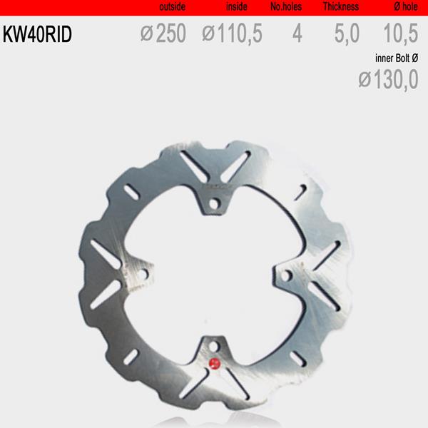 Bremsscheibe hinten WAVE fix KW40RID passend für Kawasaki