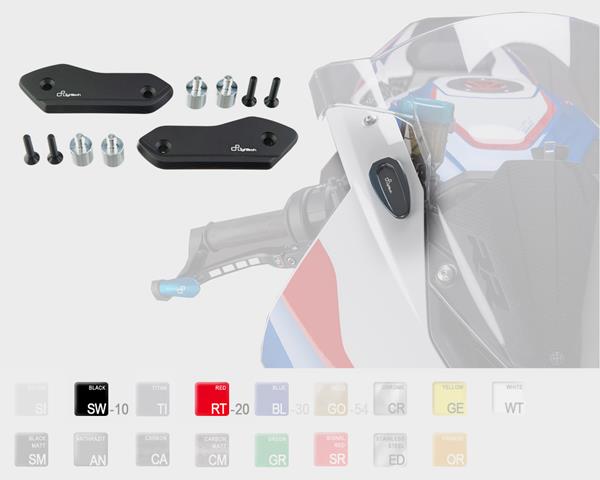 LighTech Spiegelabdeckungset schwarz passend für Yamaha