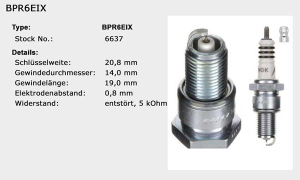 NGK Zündkerze BPR6EIX Iridium