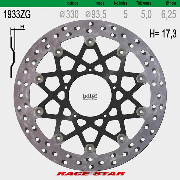 Bremsscheibe NG1933ZG CBR1000RR-R `21- passend für Honda