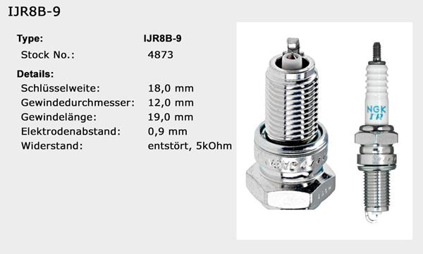 NGK Zündkerze IJR8B-9 Iridium passend für Honda