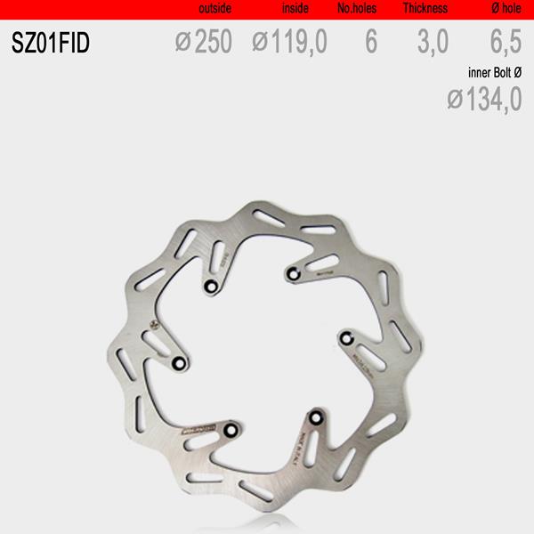 Bremsscheibe vorne WAVE fix SZ01FID passend für Suzuki und Yamaha