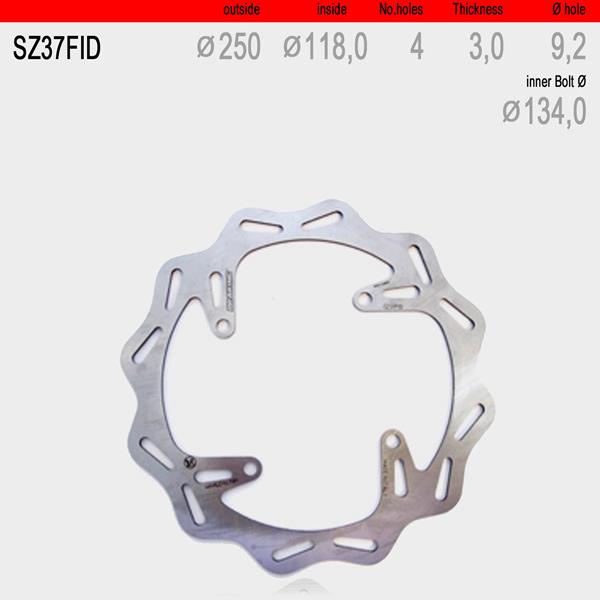 Bremsscheibe vorne WAVE fix SZ37FID passend für Suzuki