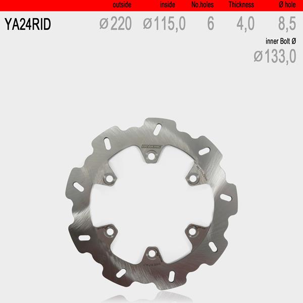 Bremsscheibe hinten WAVE fix YA24RID passend für Yamaha