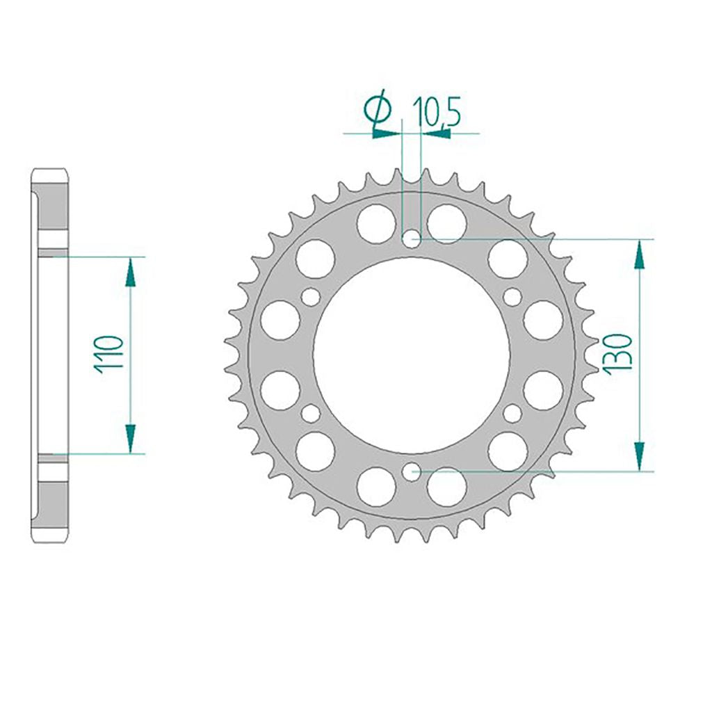AFAM Kettenrad ALU #530 YZF R1 48 Zähne