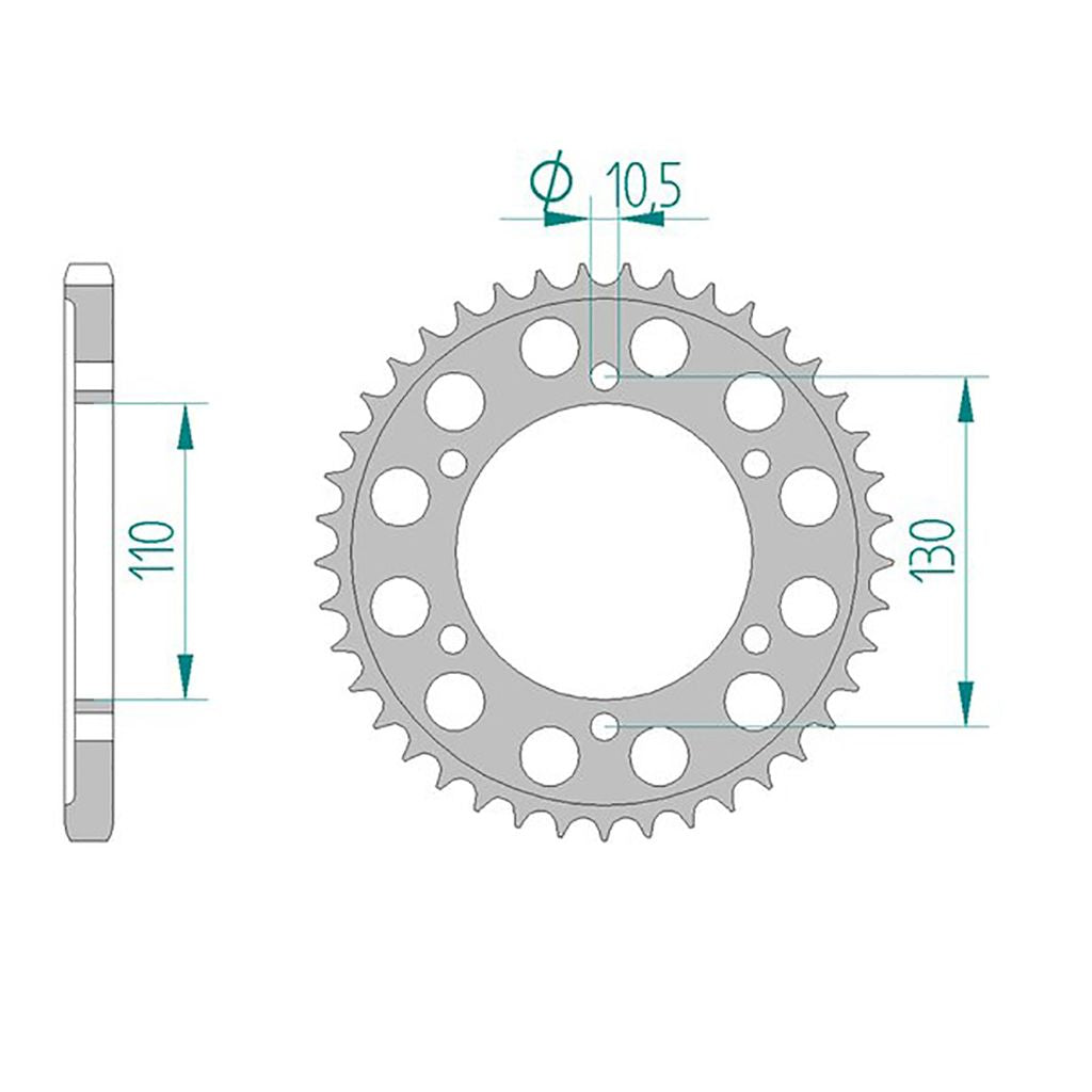 AFAM Kettenrad ALU #525 46 Zähne