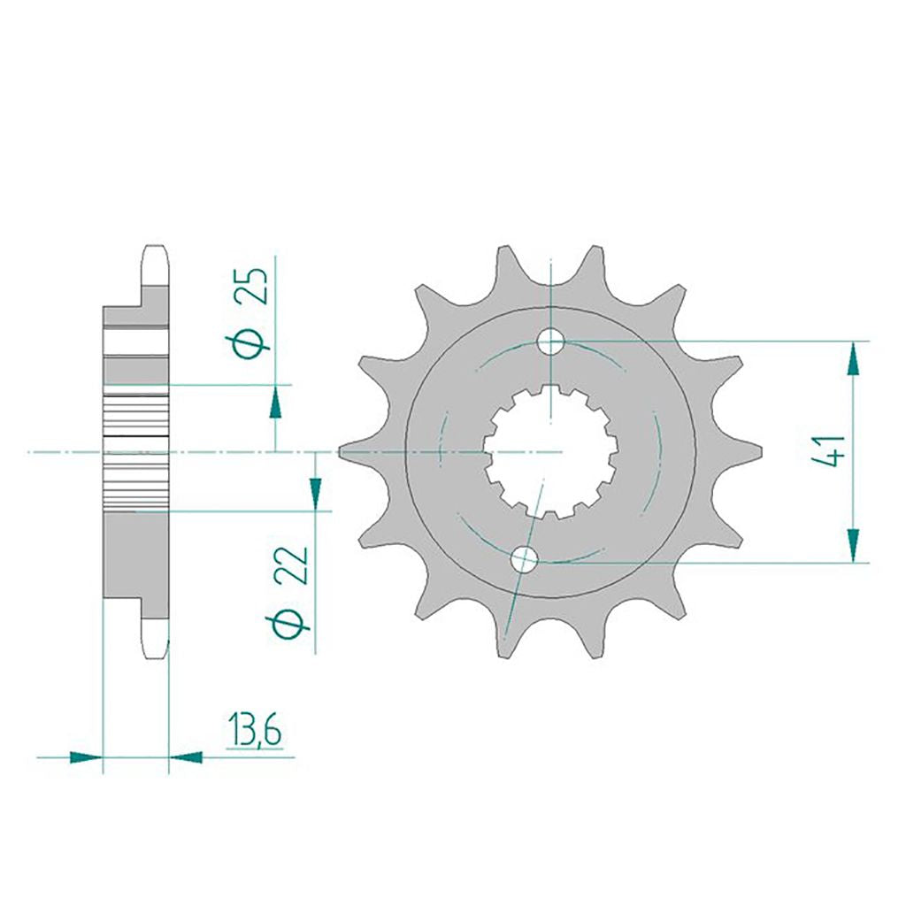 AFAM Ritzel #520 f. XR650 14 Zähne