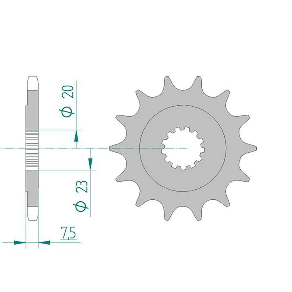 AFAM Kettensatz für Suzuki VL 250 Intruder 00-05 520 XMR3 Kettenkit
