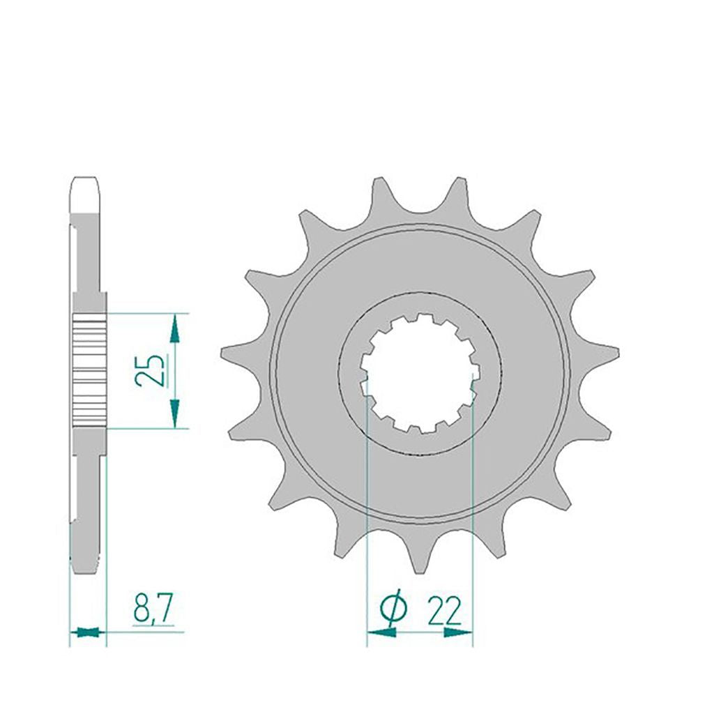 AFAM Kettensatz für Kawasaki ZX-9R Ninja 02-03 525 XHR3G Kettenkit