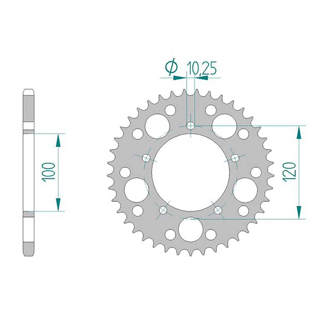 AFAM Kettenrad ALU #525 41 Zähne