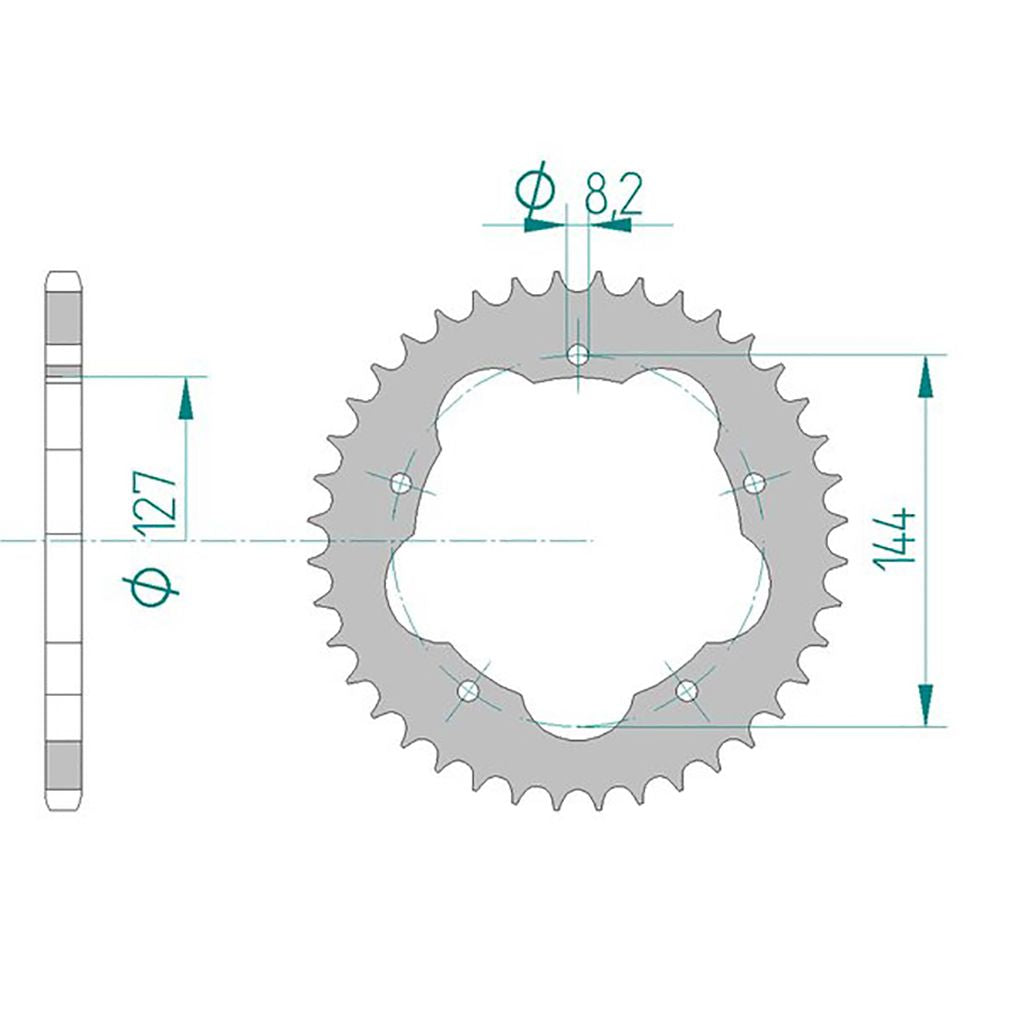 AFAM Kettenrad ALU #520 PCD 41 Zähne