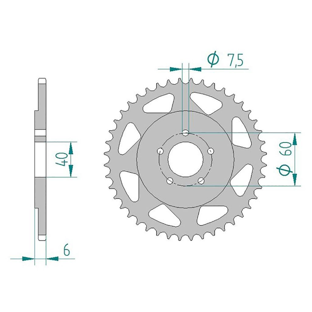 AFAM Kettenrad ALU #415 44 Zähne