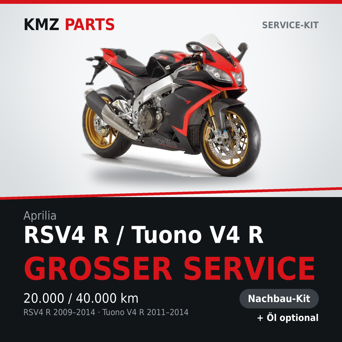 Aprilia RSV4 R / Tuono V4 R Service-Kit Großer Service Nachbau