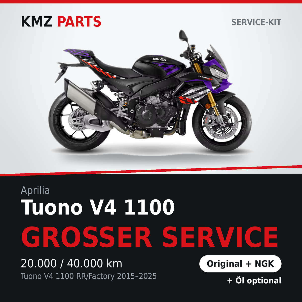 Aprilia Tuono V4 1100 Service-Kit Großer Service