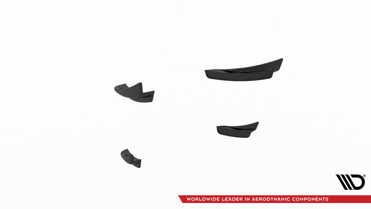 Carbon Stoßstangen Flaps Wings vorne Canards passend für BMW 1er M-Paket / M135i / 128ti F40