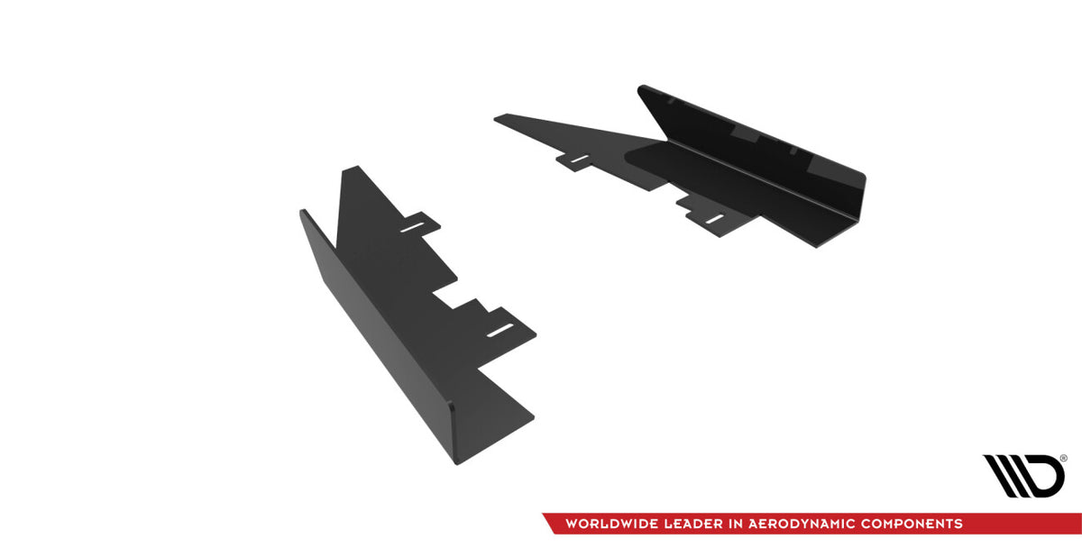 Diffusor Flaps passend für Audi RS6 Avant C6 schwarz Hochglanz