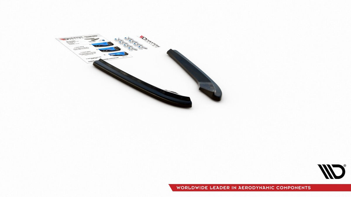 Diffusor Flaps passend für Audi S4 / A4 S-Line B8 Limousine schwarz Hochglanz