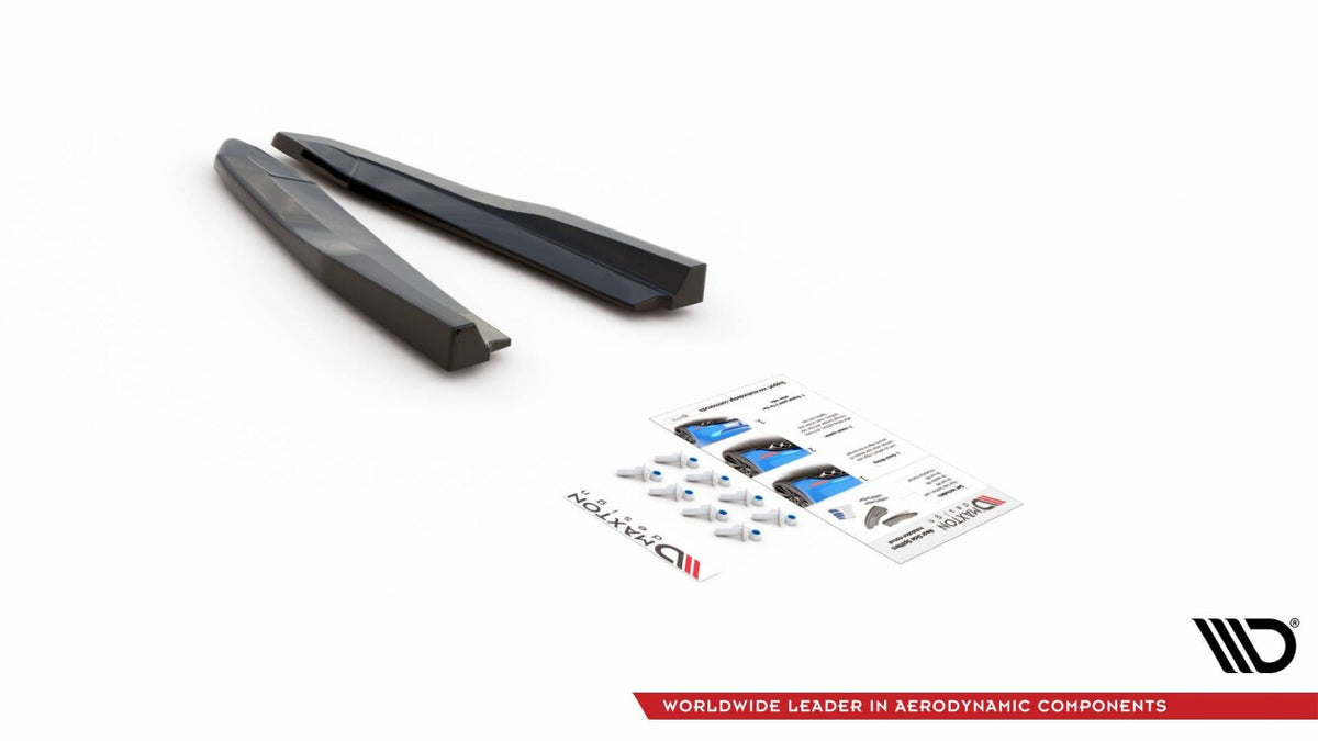 Diffusor Flaps V.2 passend für Skoda Octavia RS Combi / Liftback Mk4 / Mk4 FL schwarz Hochglanz
