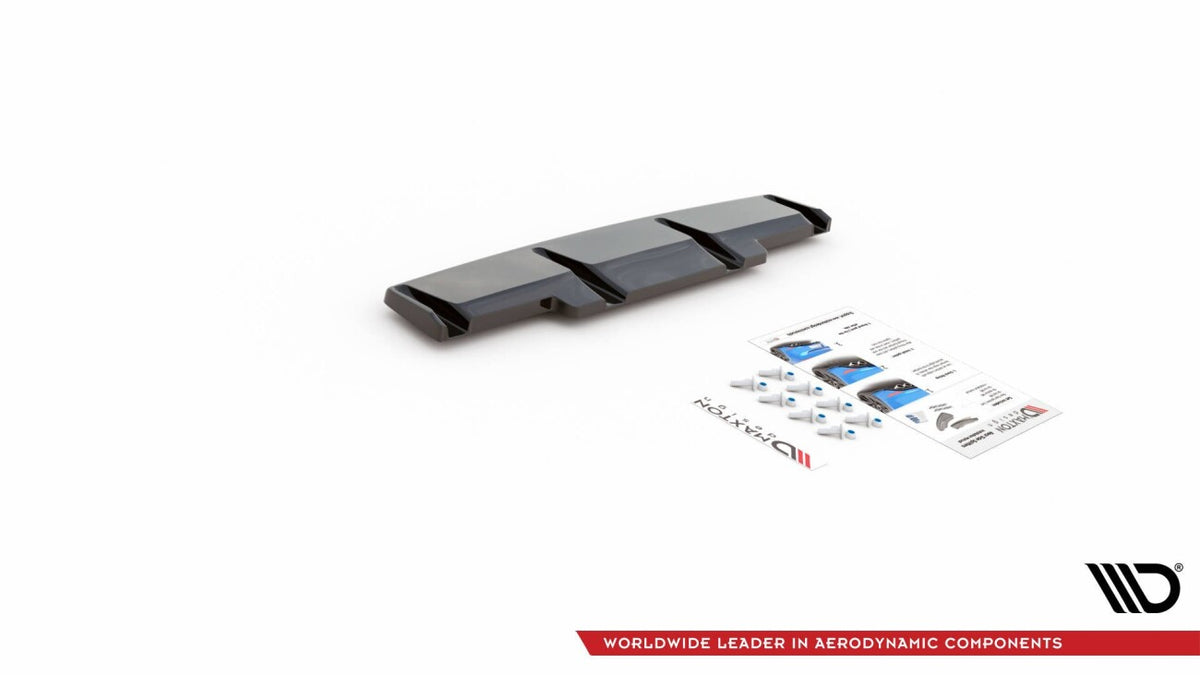 Diffusor Heckansatz passend für VW Golf R Hatchback Mk8 / Mk8 FL schwarz Hochglanz