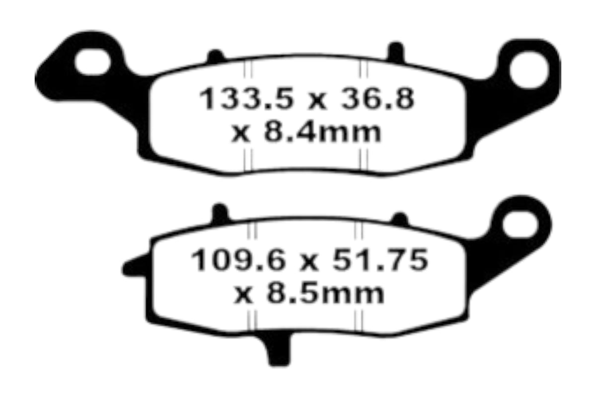 Bremsklötze Bremsbeläge EBC EPFA 231 HH 1x Satz (2 Stück)