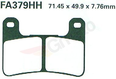 Bremsklötze Bremsbeläge EBC EPFA 379 HH 1x Satz (2 Stück)