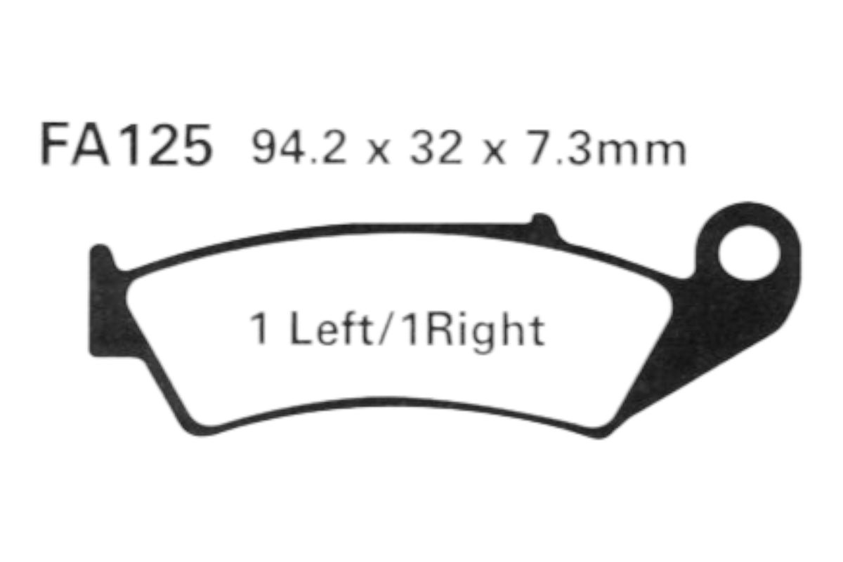 Bremsklötze Bremsbeläge EBC FA 125 R (2 Stück)