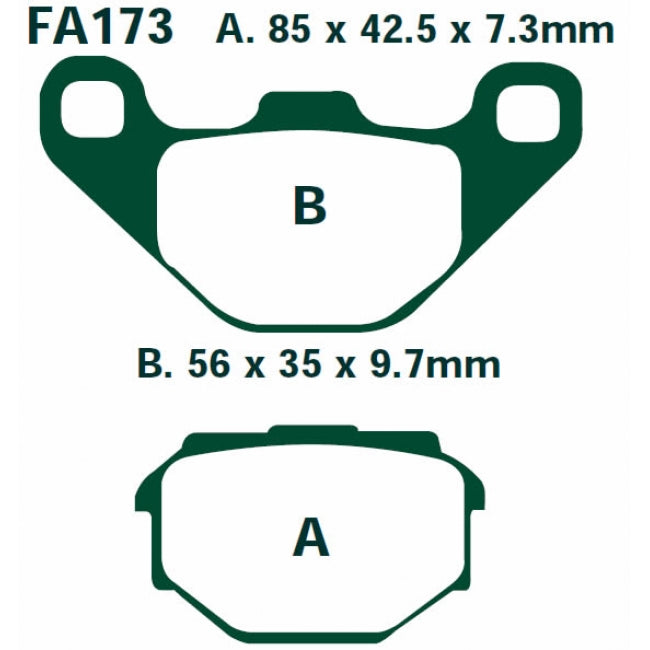 Bremsklötze Bremsbeläge EBC FA 173 1x Satz (2 Stück)