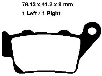 Bremsklötze Bremsbeläge EBC FA 213 HH 1x Satz (2 Stück)
