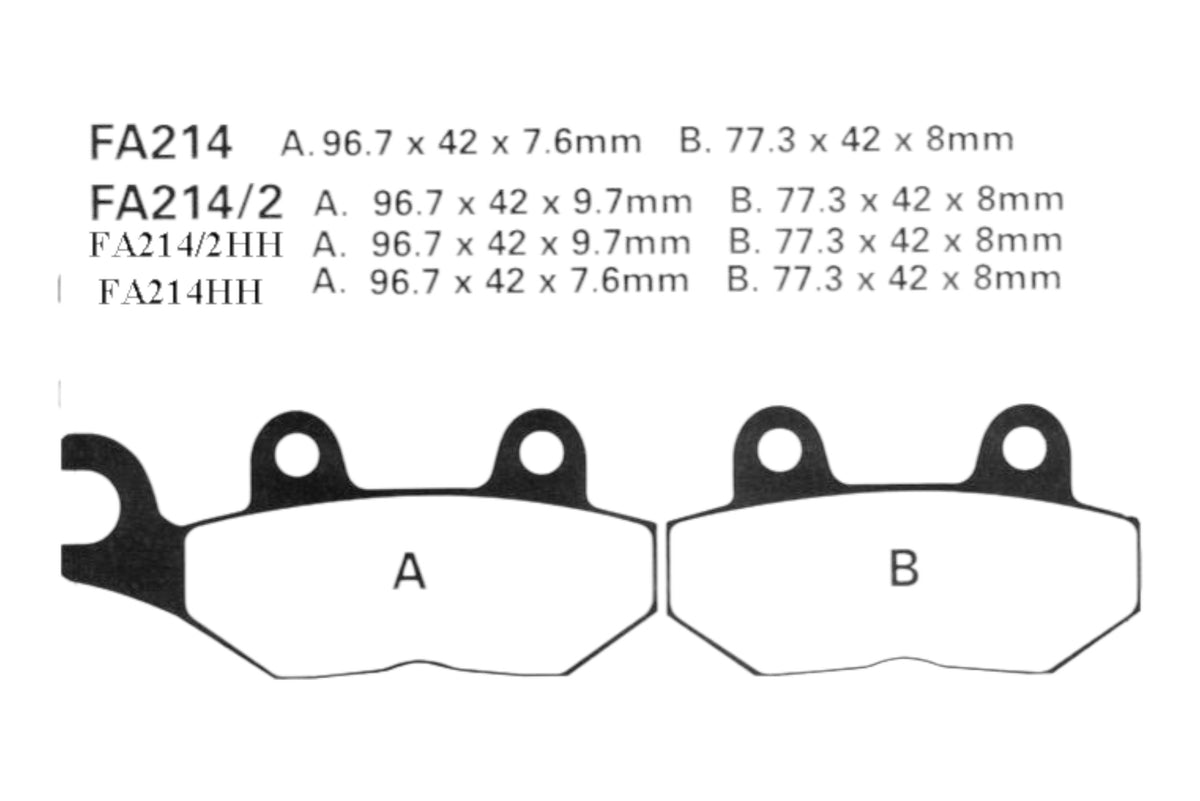 Bremsklötze Bremsbeläge EBC FA 214 (2 Stück)