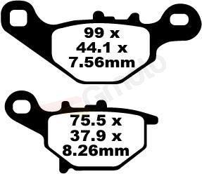 Bremsklötze Bremsbeläge EBC FA 230 R 1x Satz (2 Stück)