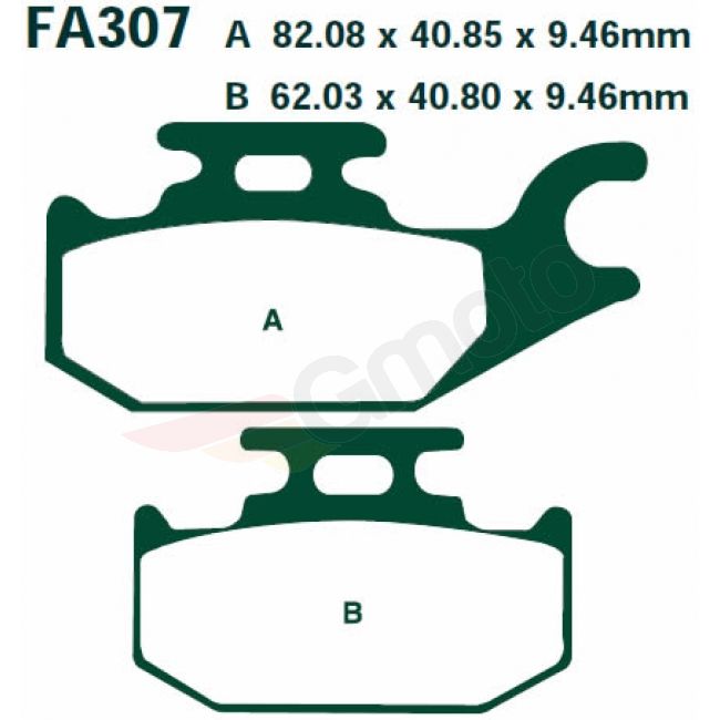 Bremsklötze Bremsbeläge EBC FA 307 TT (2 Stück)